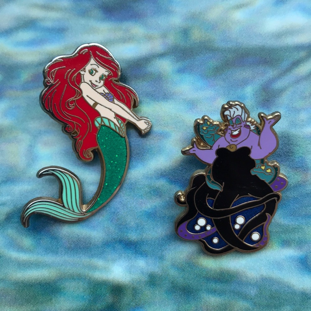 Ariel and Ursula Pin Set - Picture 1 of 9